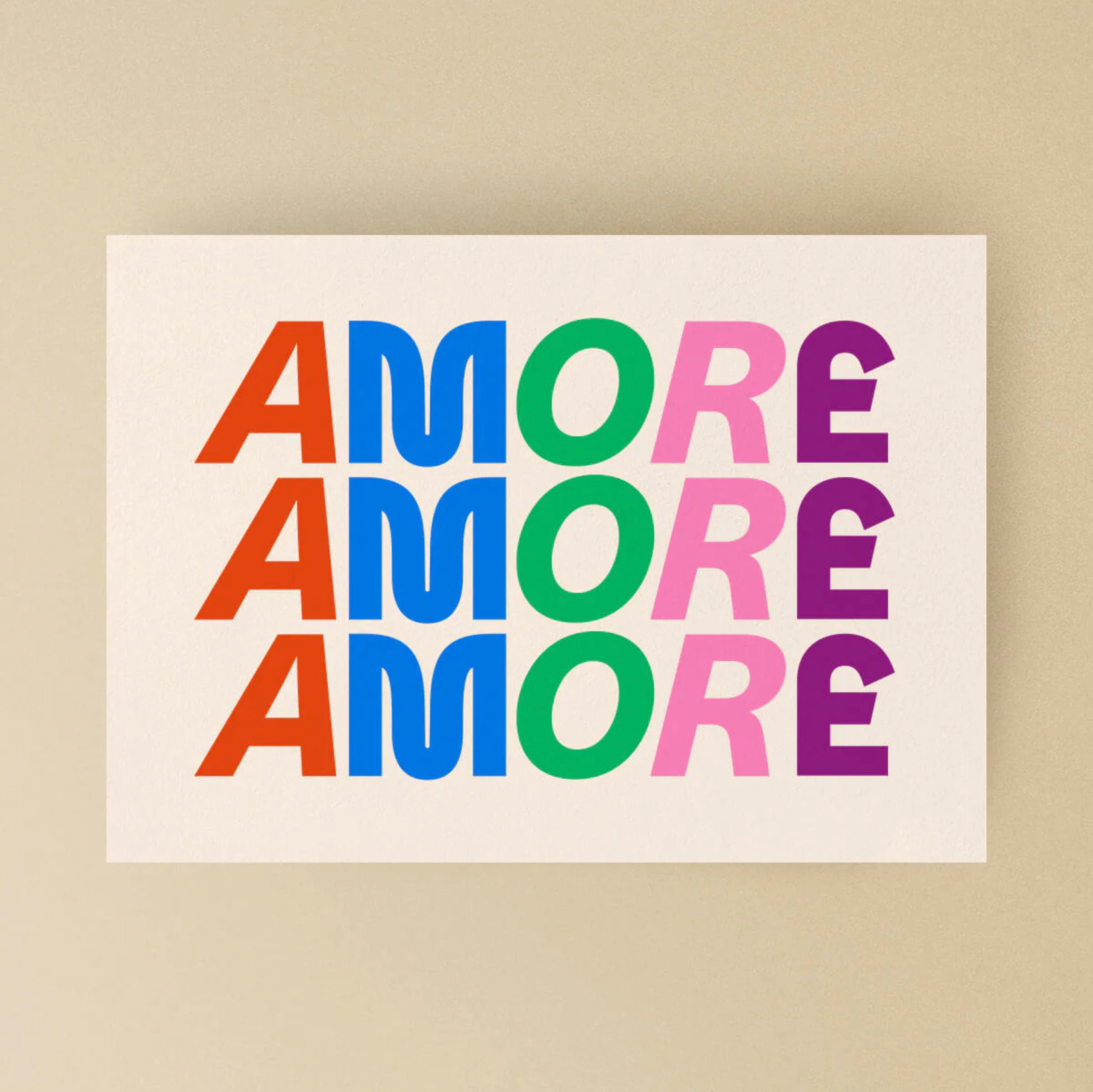 Postkarte AMORE AMORE AMORE