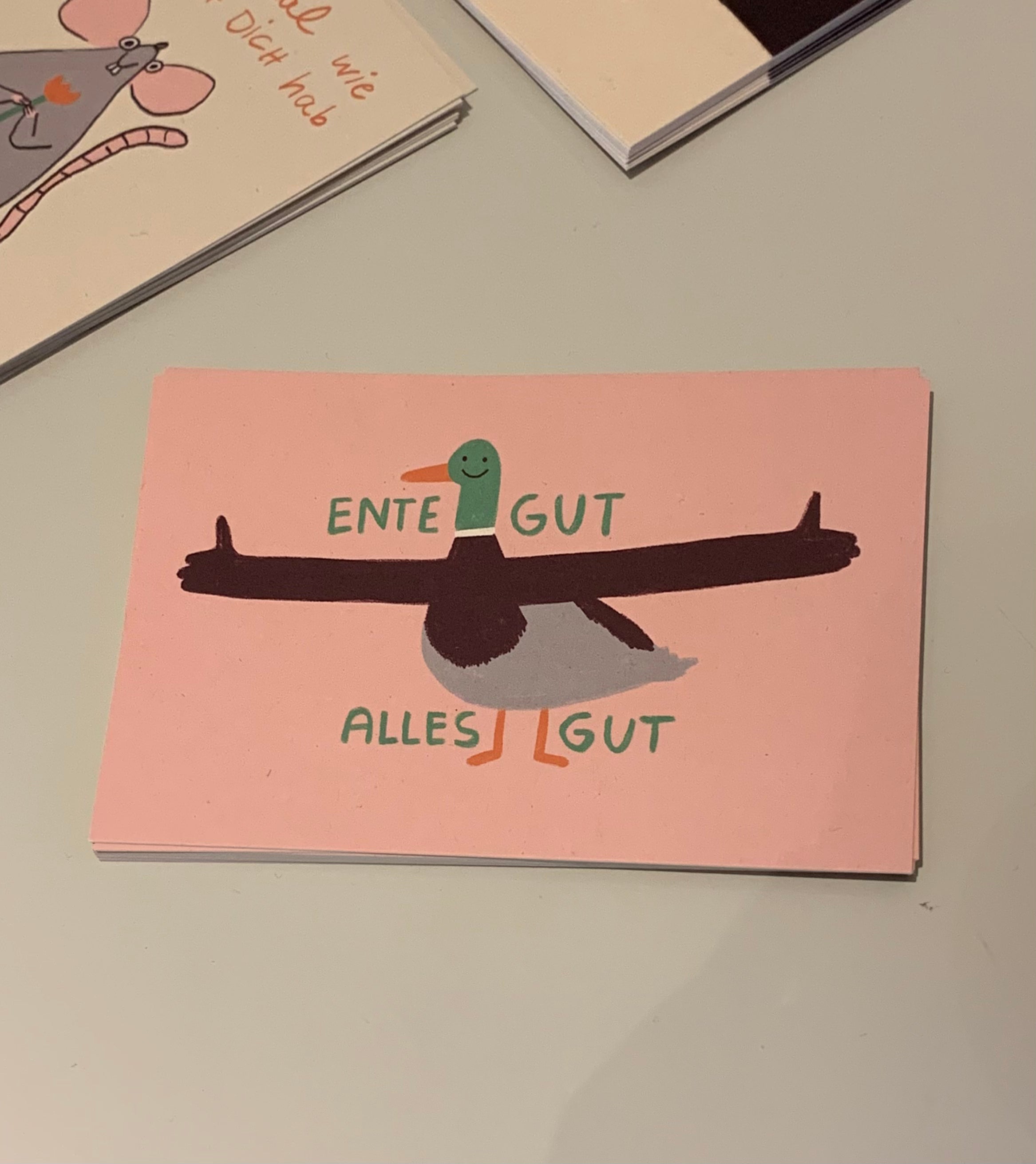 Postkarte Ente gut alles gut