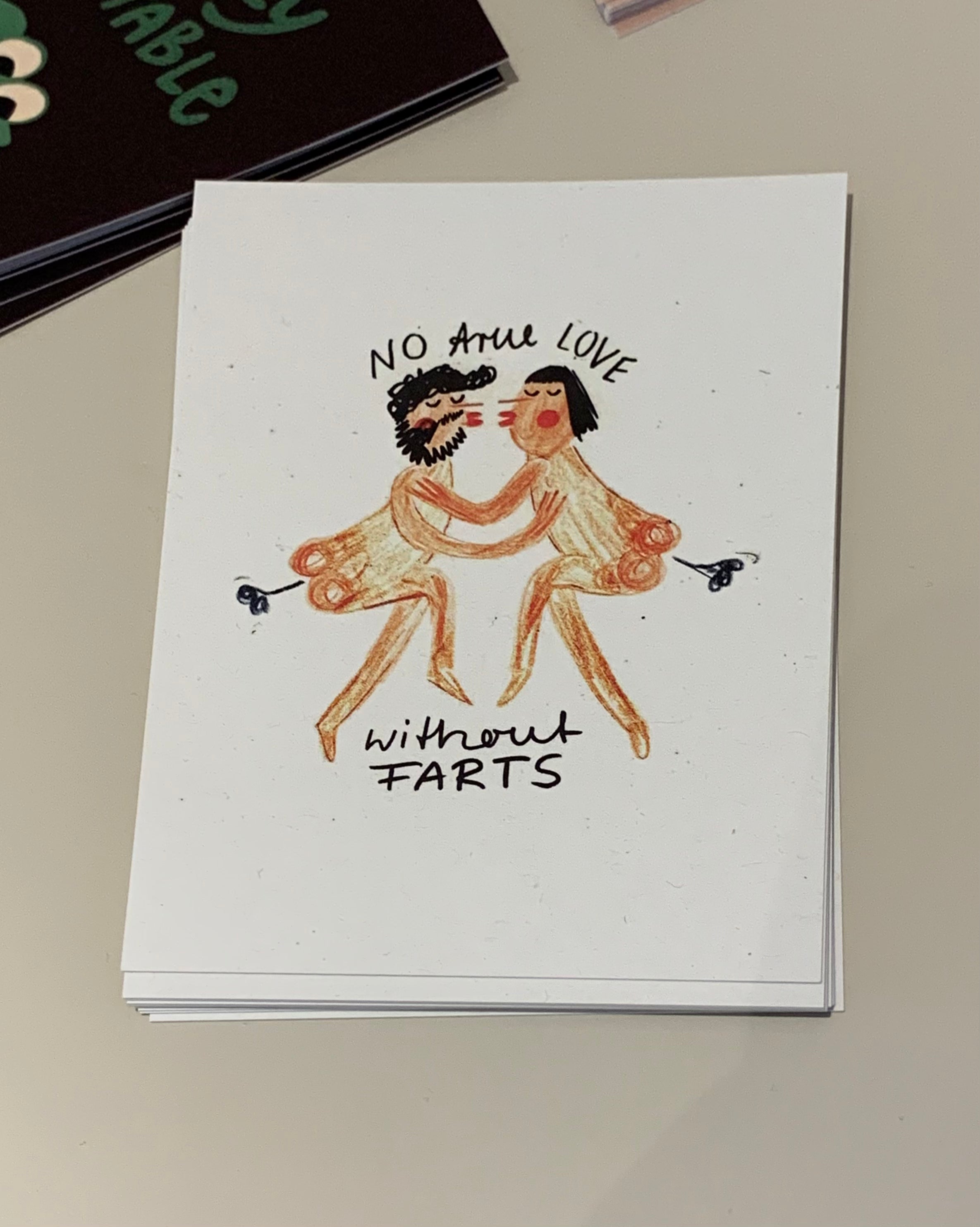 Postkarte No true LOVE without FARTS