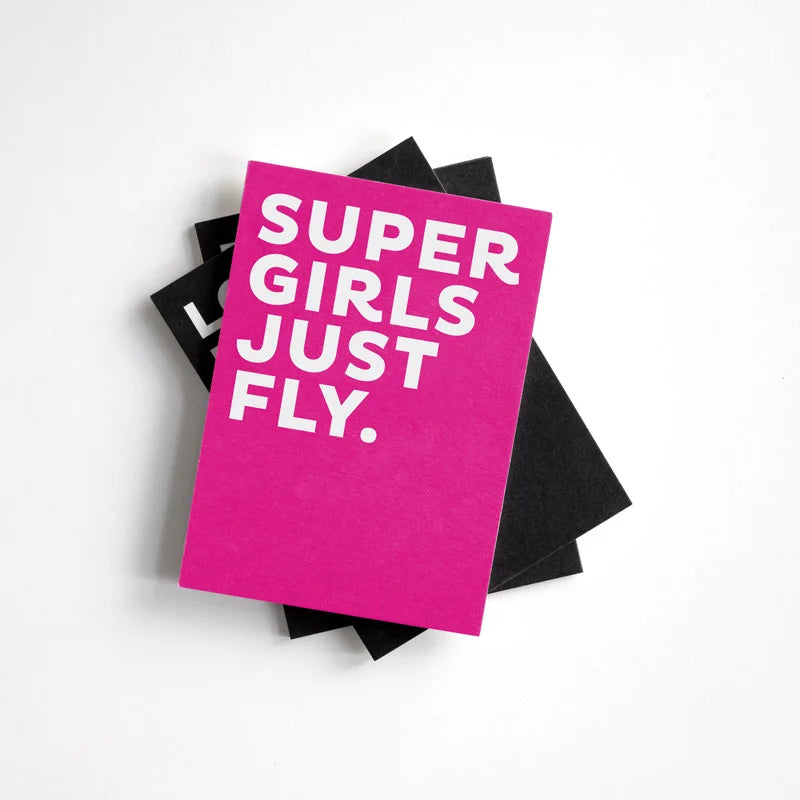 Postkarte Supergirls just fly