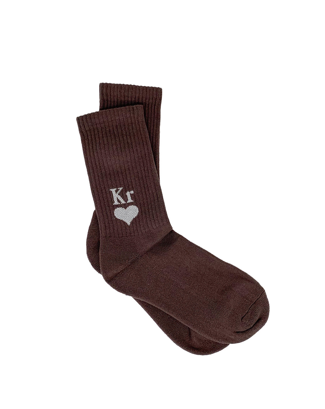 Socks Heart - Brown