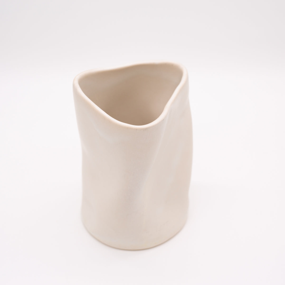 Vase matt beige kl.