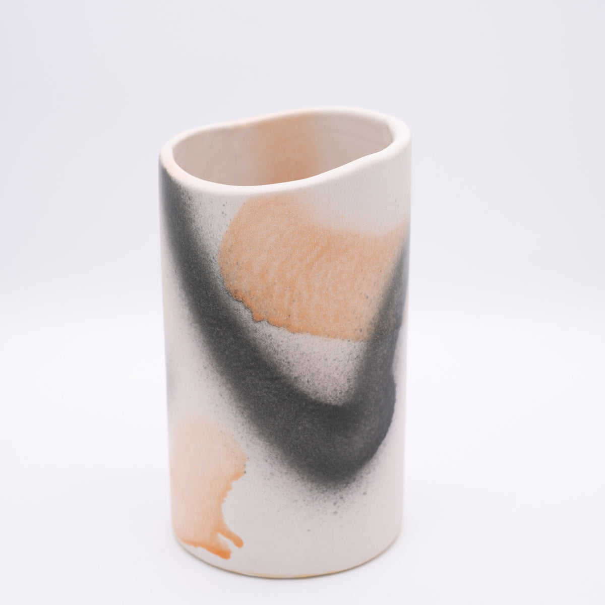 Vase orange/schwarz