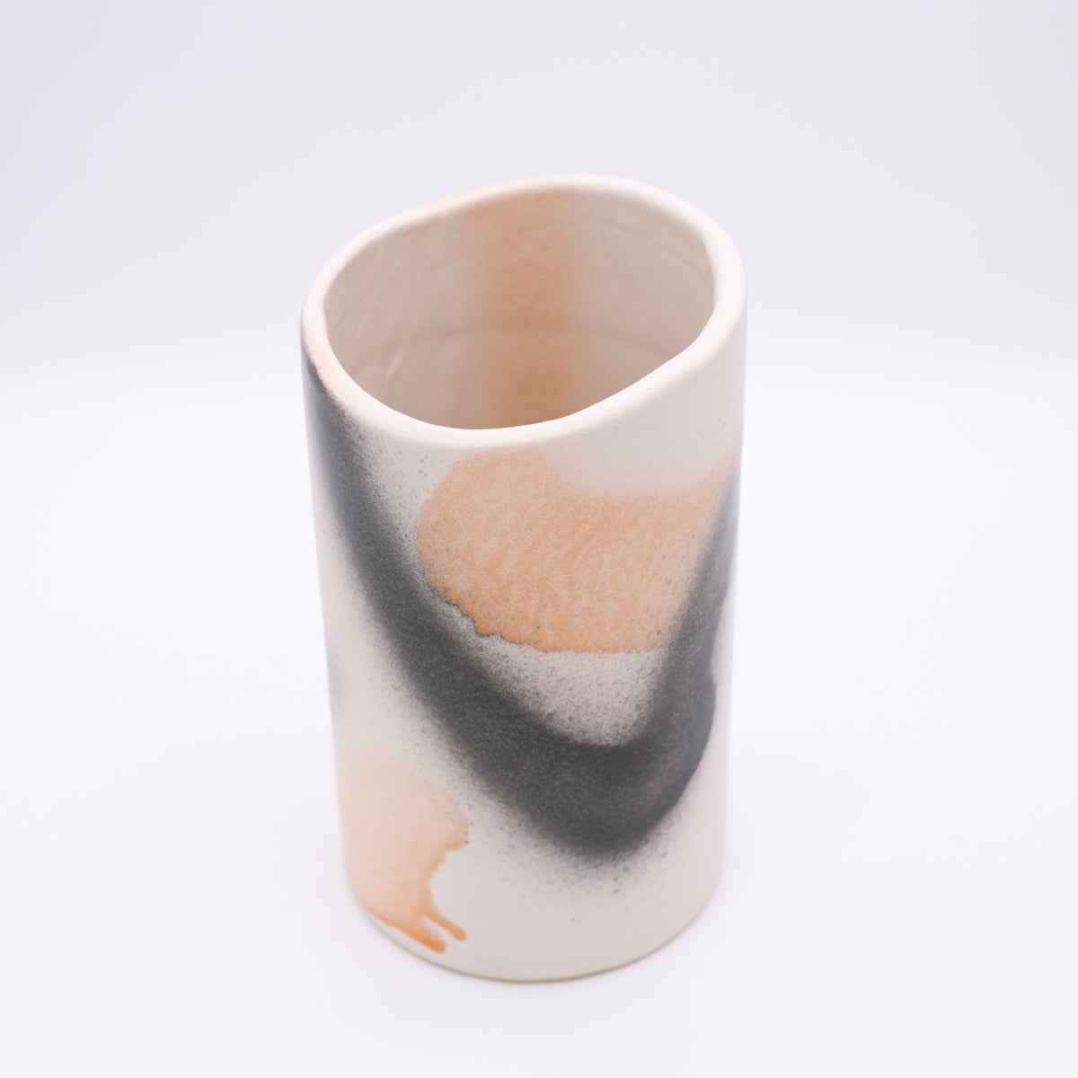 Vase orange/schwarz